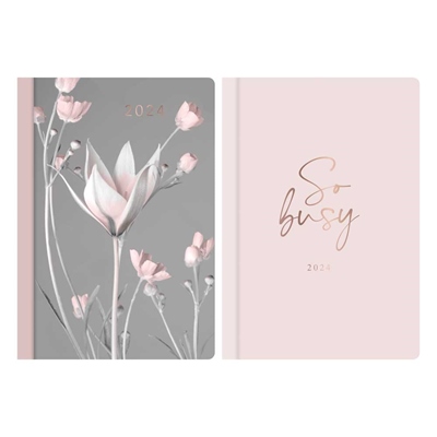 tallon diary a5 wtv rose gold fabric and floral 2023
