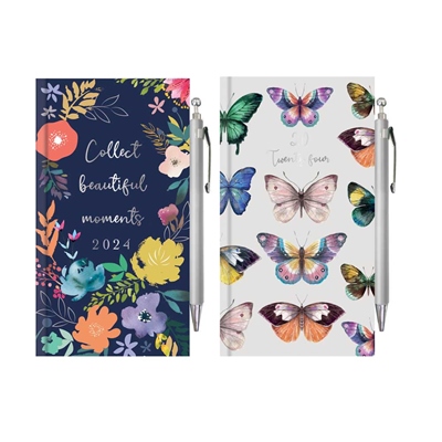 tallon diary and pen slim floral week to view 2023