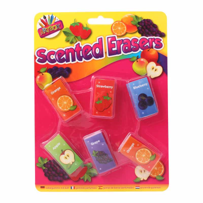 6 scented novelty erasers (4175)