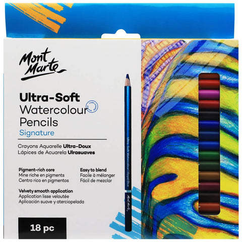 mm ultra-soft watercolour pencils 18pc