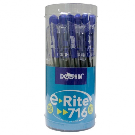 dolphin retractable ball point pen 0.7mm blue