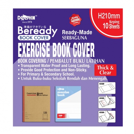 dolphin exercise book cover 10shts